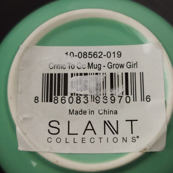 Ceramic Travel Mug "You Grow Girl" 16oz Eco Coffee Cup w/Lid Slant Collections - Picture 4 of 7